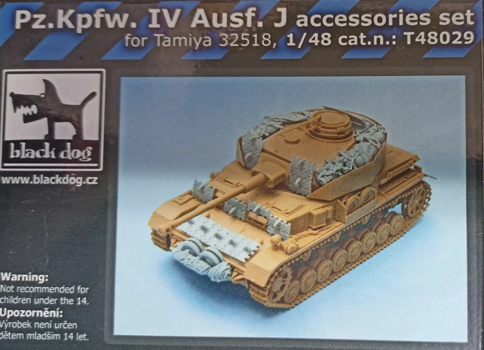 MODELLISMO- Pz.Kpfw IV Ausf.J Accessories set - BLACK DOG 1/48 scale - Immagine 1 di 1