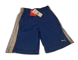 Boy's Youth Puma Blue and silver Basketball Athletic Shorts Size Medium - Picture 1 of 3