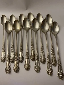 French Renaissance Reed & Barton Ice Tea spoons 12 Available Sterling Silver  - Picture 1 of 1