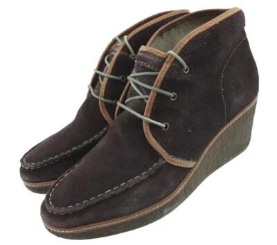 Olukai Wali Wedge Women's 9 Brown Suede Wedge Booties  - Image 1 of 4