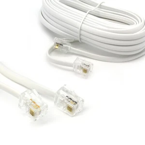 10m RJ11 to RJ11 ADSL Cable Modem Router Sky Broadband BT Telephone Phone Lead - Afbeelding 1 van 12