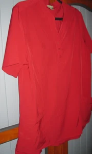 Womens Red,Bizcare Nurse,Medical,Vet,Dentist Scrub Top.Size 14.Super Cond. - Picture 1 of 5