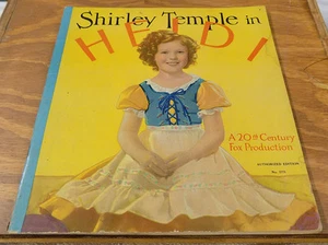 1937 Book HEIDI, Movie Starring SHIRLEY TEMPLE and ARTHUR TREACHER - Imagen 1 de 7