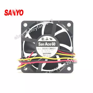 SANYO Denki 9S0612M401 SanAce DC Fan 12V 0.07A 60*60*25MM 3-wire Axial Fan - Picture 1 of 5