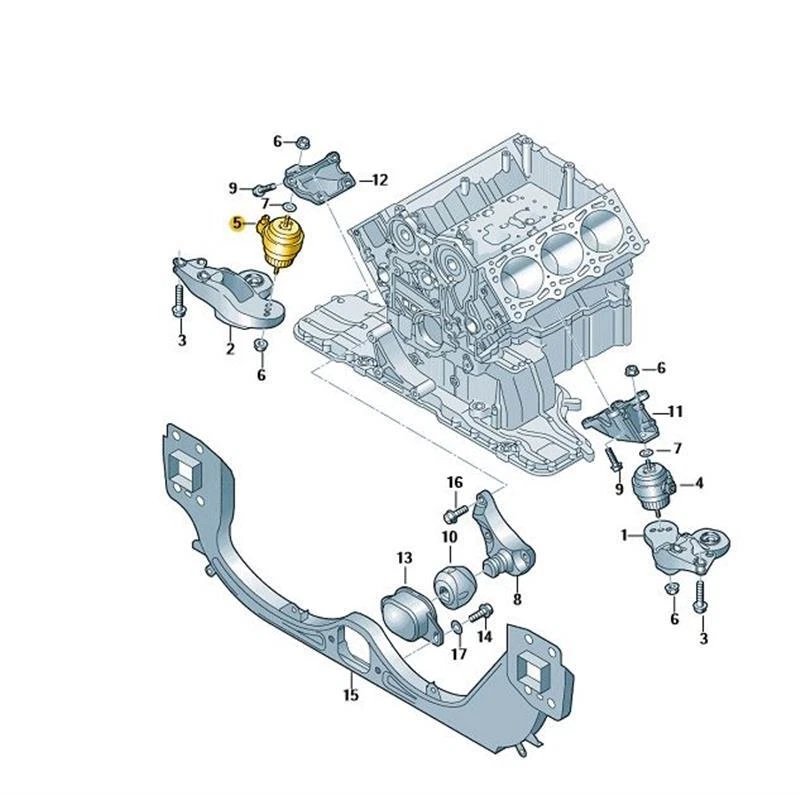 Audi A6 C7 rechte Elektromotorhalterung 4H0199384B neues echtes