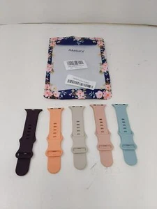 EOMTAM 5 Pack Braided Stretchy Adjustable Straps Compatible for Apple Watch - Picture 1 of 8