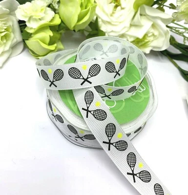 Tennis Ribbon Racket Ball Party Cake Fathers Day Card Birthday Kids party gift - Image 1 of 2