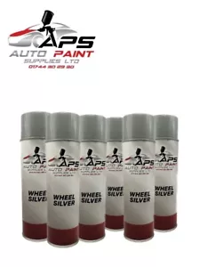 X6 APS 500ml SILVER WHEEL SPRAY PAINT FOR ALLOY STEEL WHEELS BODY SHOP QUALITY - Picture 1 of 2