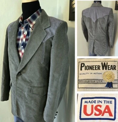 Vintage 70s Mens 40L Western PIONEER WEAR Blazer Cowboy Rockabilly Jacket USA - Image 1 of 4