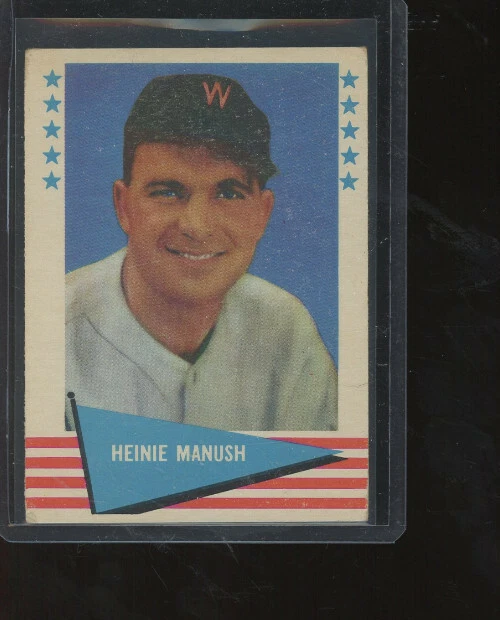 1961 Fleer Baseball Greats Heine Manush #57 Foto 1 de 2