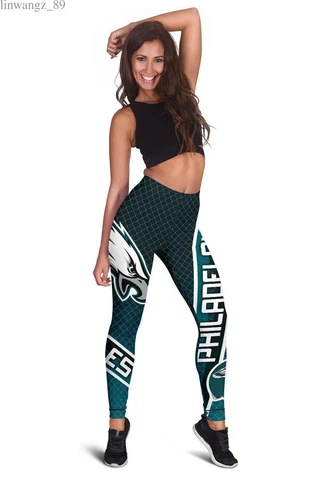 Philadelphia Eagles Womens Leggings High Waist Butt Lifting Yoga Pants Fans Gift Cover