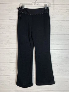 Radio Disney black pants size XL juniors girls polka dot flower detail - Picture 1 of 5