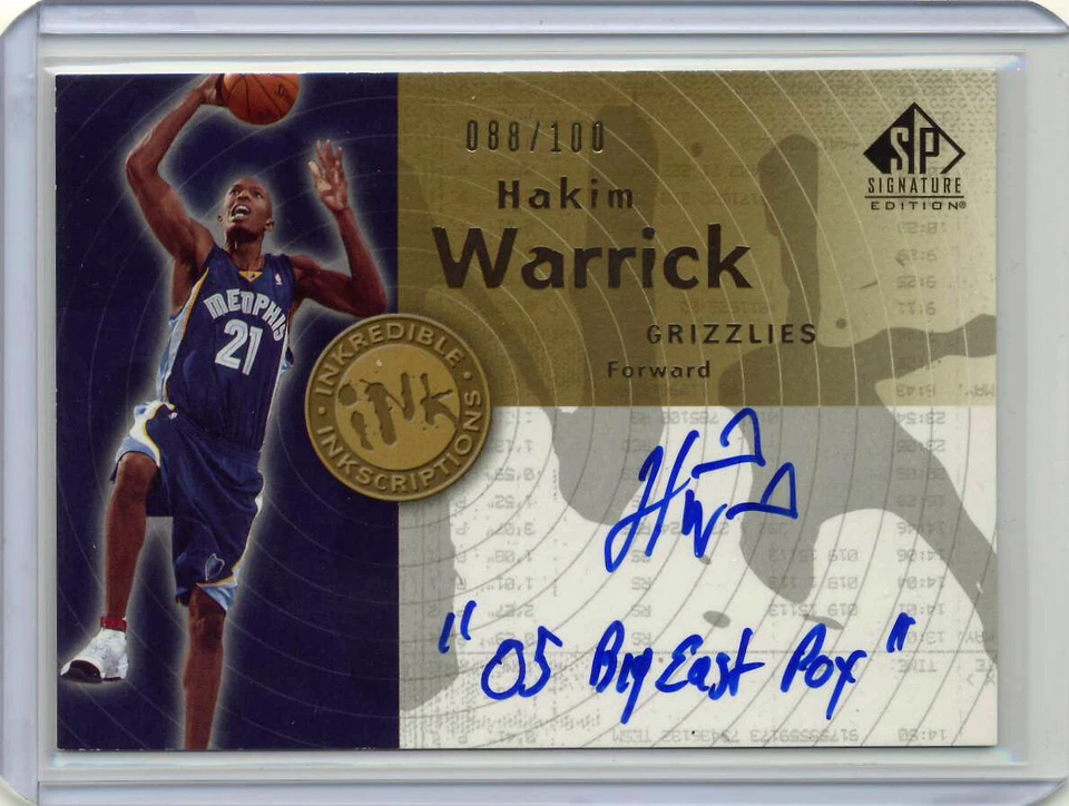 2005-06 Upper Deck SP Inkredible Inkscriptions Hakim Warrick Inscription Auto - Image 1 of 2