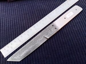 9" custom made hunting Damascus steel tanto knife blank blade random 1211 a