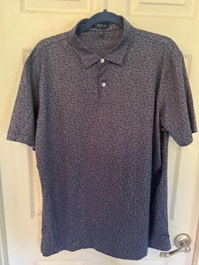 Peter Millar Blue Two Button Short Sleeve Polo Shirt Size Large - Picture 1 of 9
