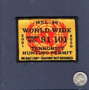 HSL-46 GRANDMASTERS Hunting Permit 2001 US Navy Helicopter Squadron Cruise Patch - Picture 1 of 1