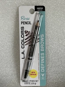 L.A. COLORS Brow Pencil with Spoolie Medium  .03oz  CBBP920 New - Picture 1 of 5