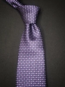 Recent Corneliani Seven Fold Silk Tie Purple with Teardrop Pattern Made in Italy - Picture 1 of 6