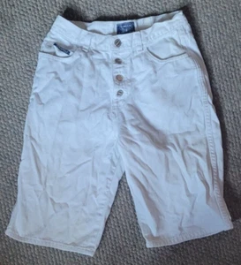 Teen Girl Palmetto's White Capri Jeans Button Fly Summer Picnic Camping School - Picture 1 of 5