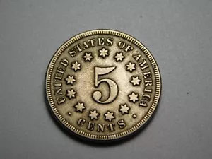 VINTAGE US COIN 1868 SHIELD NICKEL - Picture 1 of 7