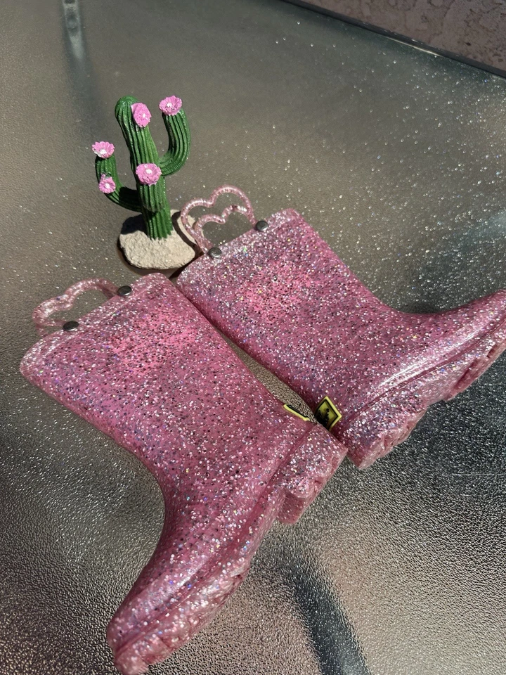 Western дождя ботинки блестящий розовый. 7 - Изображение 1 из 4