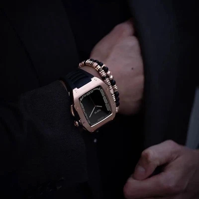 Correa de silicona de lujo + funda protectora (45 mm) para Apple Watch Series 7/8 Foto 1 de 4