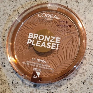 1 L'Oréal BRONZE PLEASE! Sun Powder Bronzer Face & Body LA TERRA 04✨️NEW✨️ - Picture 1 of 5