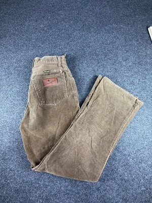 Vintage Wrangler Pants Womens 27 Brown Corduroy High Rise Western Japan 90s - Image 1 of 4
