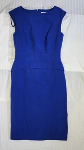 Calvin Klein Women's Dress SizeSmall Blue Sleeveless Sheath Office Career Dress - Picture 1 of 9