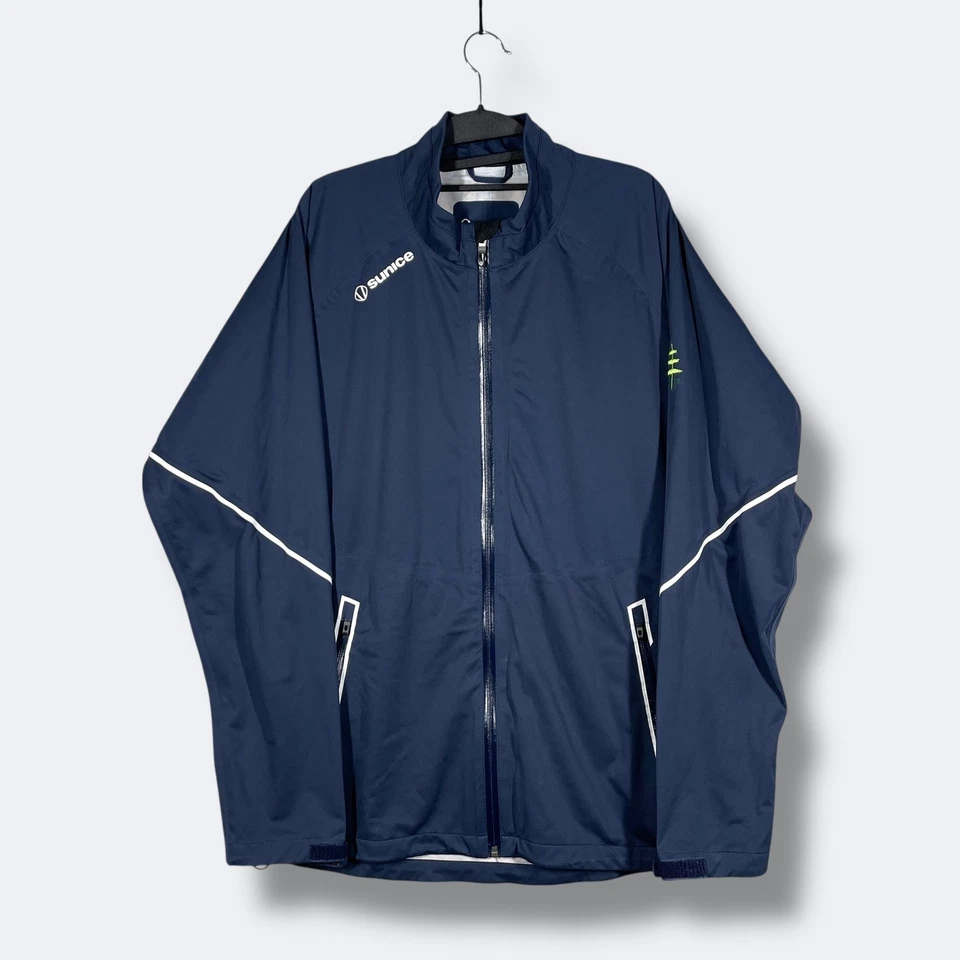 Chaqueta de golf Sunice azul marino cremallera completa ligera impermeable transpirable para hombre L Foto 1 de 4
