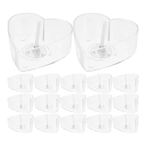 Vaso de vela de té HeartföRmige de 30 piezas con mechas, amor transparente 4775 - Imagen 1 de 6