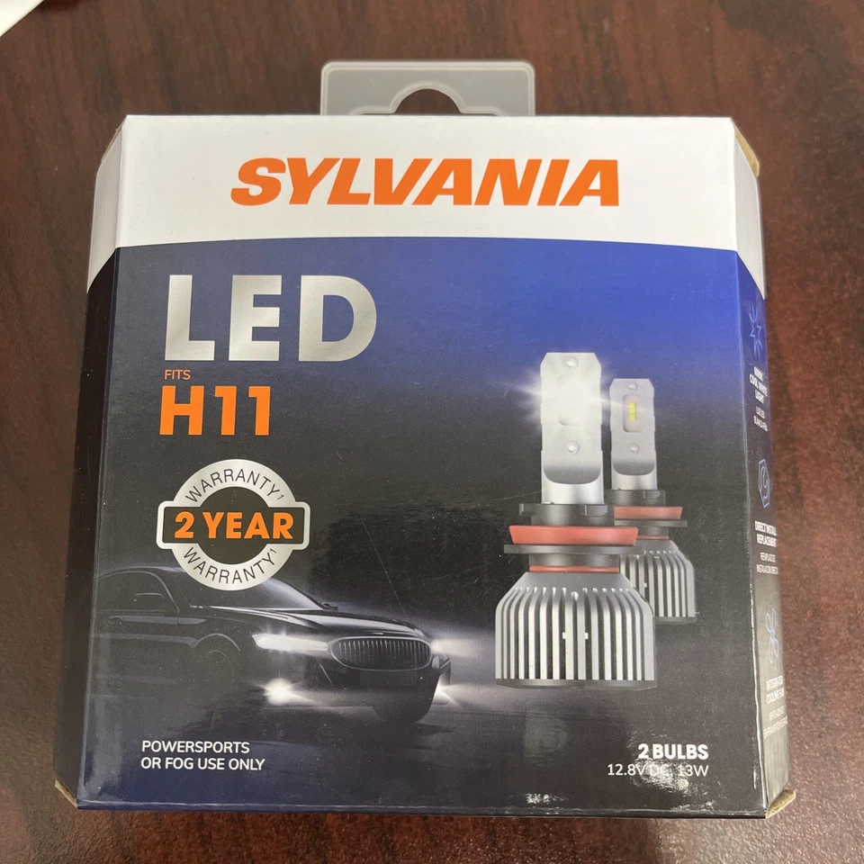 Sylvania LED 2 Bulbs 12.8V DC, 13W Fits H11 H11LEDSP.BX2 New J - Image 1 of 1