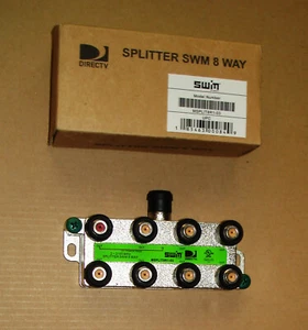 ORIGINAL Direc tv MSPLIT8R1-03 8-Way SWM Splitter, Green SWiM, New in Box - Picture 1 of 2