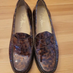 Cole Haan Tortoise Paten Leather Penny Loafers Size 6.5 B - Picture 1 of 11