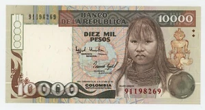 Colombia 10000 Pesos Oro 1994 Pick 437A UNC Uncirculated Banknote - Picture 1 of 2