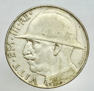 VITTORIO EMANUELE III 1901-1945 -AG/ 20 LIRE 1928 CAPPELLONE - Picture 1 of 2