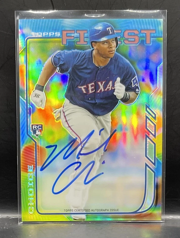 Autógrafos de novato Michael Choice 2014 Topps Finest Refractor #RAMC RC automático Foto 1 de 3