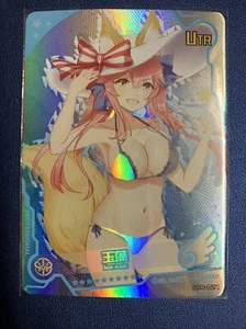 Tamamo No Mae Fate Grand Foil Swimsuit Goddess Waifu Card Girl Holo Doujin Anime - Picture 1 of 5