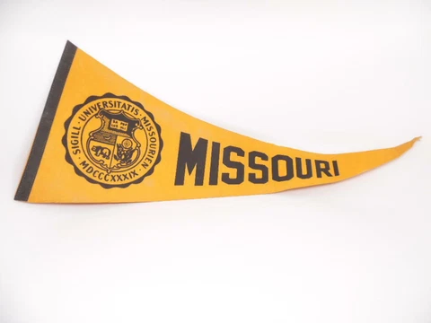 Genuine Official University of Missouri Tigers Banner Yellow 12"x30" Cover