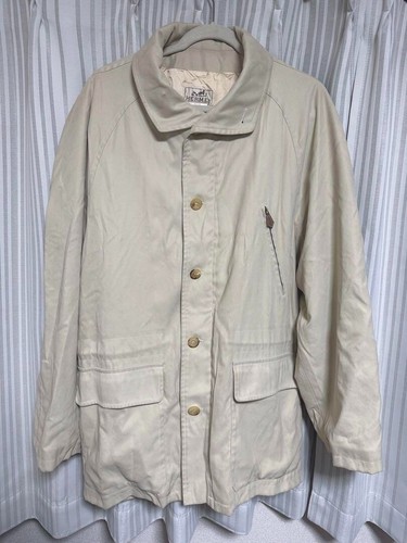 HERMÈS HERMES Giacca Cappotto Uomo Taglia 52 Bianco Autentico