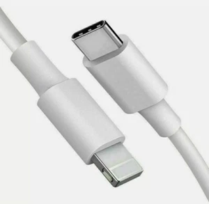 PD USB Type C to 8pin Fast Charger Cable for iPhone  X xs 11 12 13 Pro Max 1M uk - Afbeelding 1 van 1