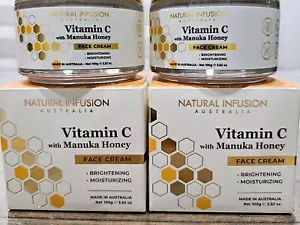 2er Set Natürliche Infusion Vitamin C mit Manuka Honig Gesichtscreme je 3,38 flüssige Unzen - Bild 1 von 8
