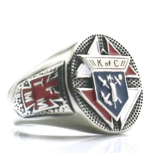Knights of Columbus Ring 316L Stainless Steel Christianity Catholicism - Picture 1 of 13