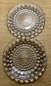 VTG Anchor Hocking Lt Blue Sapphire Bubble Glass Bread & Butter Plate 6.5” dish - Picture 1 of 3