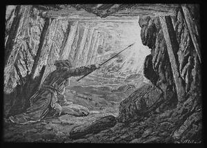 KOHLENBERGBAU: DER FEUERWEHRMANN ODER REUSS UM 1875 VIKTORIANISCH magische Laternenrutsche BERGWERKE - Bild 1 von 5
