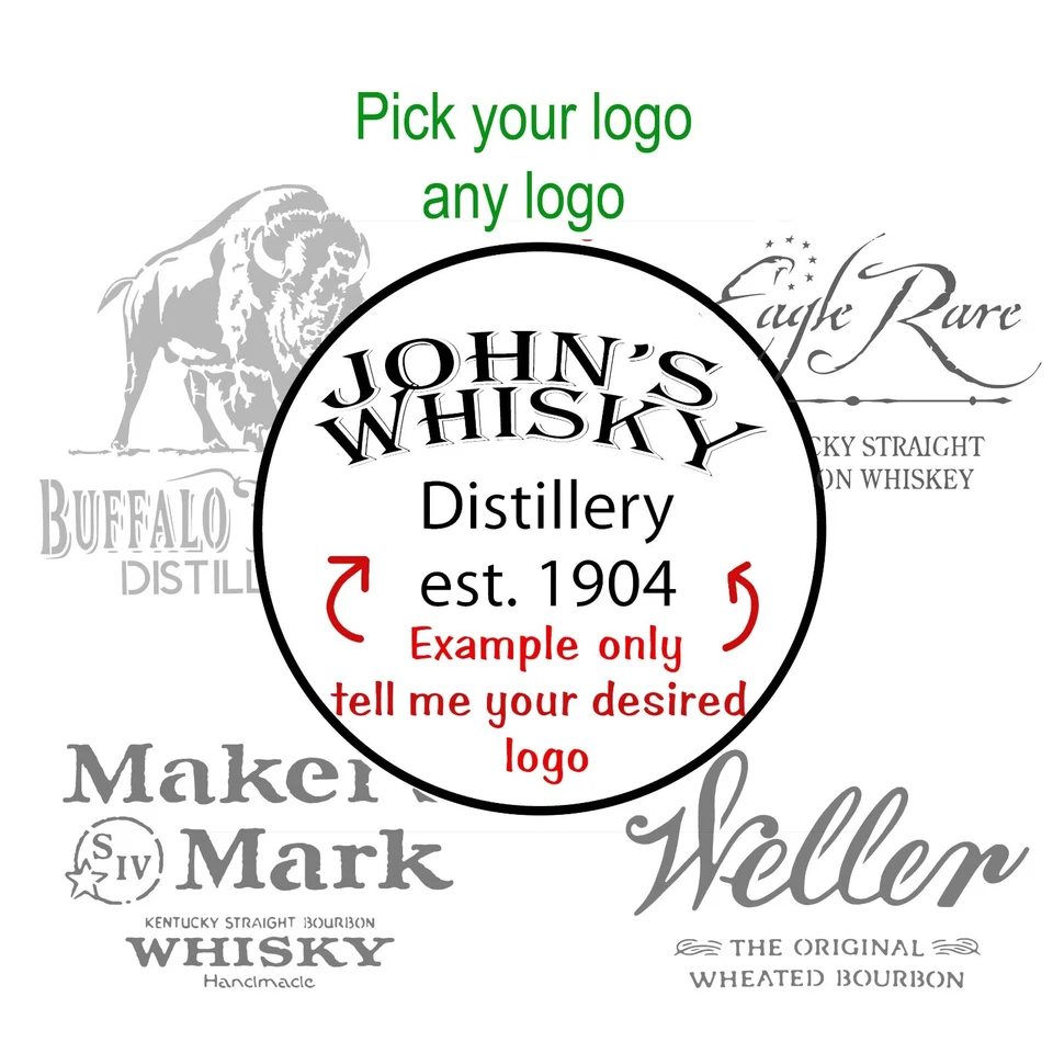 Whiskey Barrel Reusable stencils - Large 19" stencil - Pick your  desired logo - Image 1 of 4