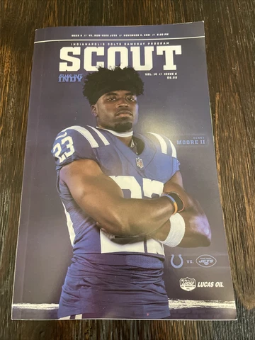 Indianapolis Colts Scout Magazine Vol. 14 Issue 6 + Commemorative Ticket NFL Cover