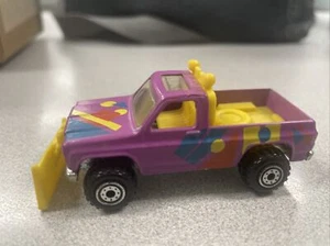 Vintage Hot Wheels Snow Diecast Metal Purple and Dirt Removal Plow Truck 1979 - Picture 1 of 18