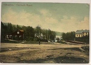Daslands Kanal Billingsfors Swedish Postcard ANTIQUE 1913 Stamp Cancel CHICAGO - Picture 1 of 5