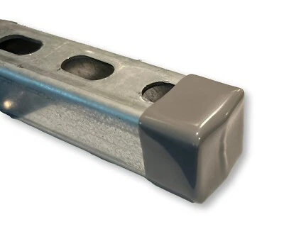 GENERIC (QTY 50) Plastic Safety Grey / Gray End Caps Unistrut Channel 1-5/8" #4881GY